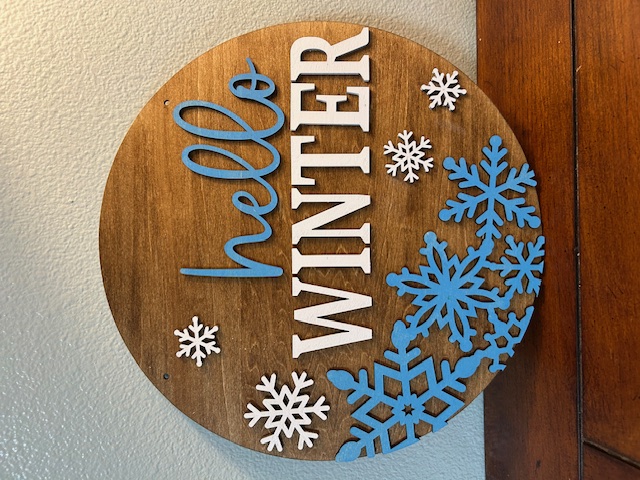 (image for) hello winter door sign